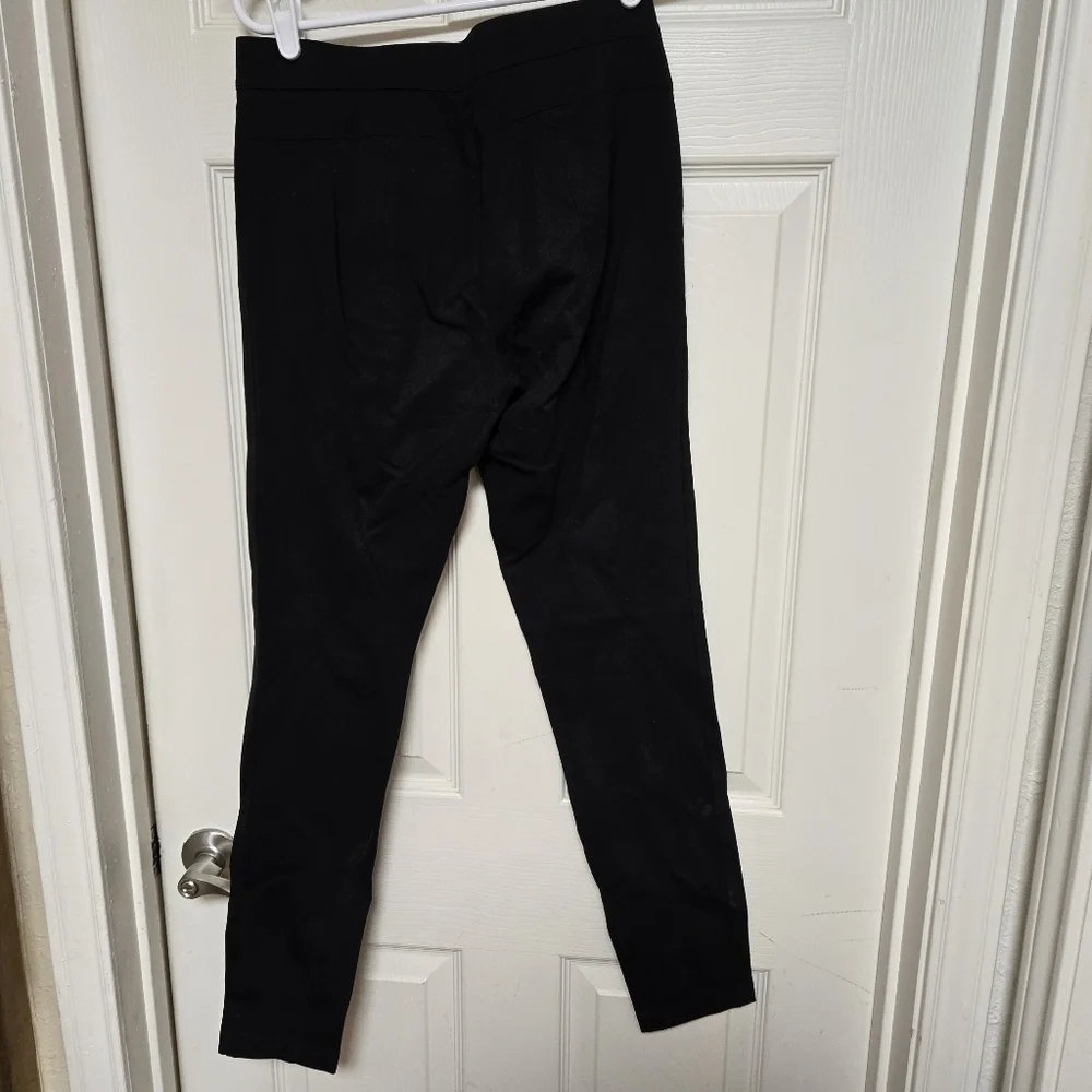 J.Crew Pixie Ponte Skinny Pants 4R Black Snap Front